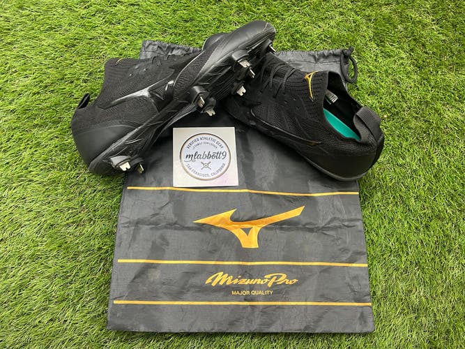 Mizuno Pro Dominant Knit Metal Cleats - 11GM210000 - Black - Men's 10.5 (Gently Used)