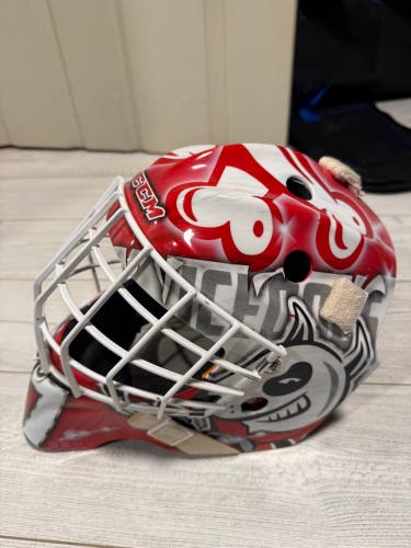 CCM GFL PRO Christian Sbaraglia Niagara Icedogs Gameworn Goalie Mask