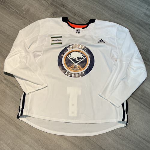 New Buffalo Sabres Made In Canada Adidas Jersey Size 58 (White)