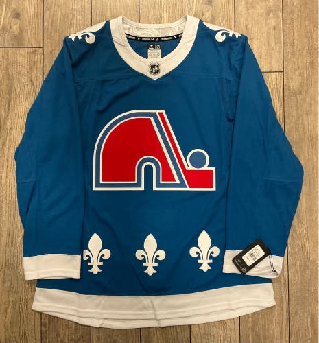 AUTHENTIC COLORADO AVALANCHE/ QUEBEC NORDIQUES PREMIUM HOCKEY HERITAGE JERSEY 52