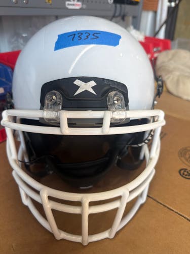 USED XENITH X2E+ ADULT FOOTBALL HELMET - LARGE - METALLIC WHITE