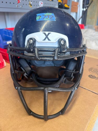 USED XENITH X2E+ YOUTH FOOTBALL HELMET - LARGE - NAVY