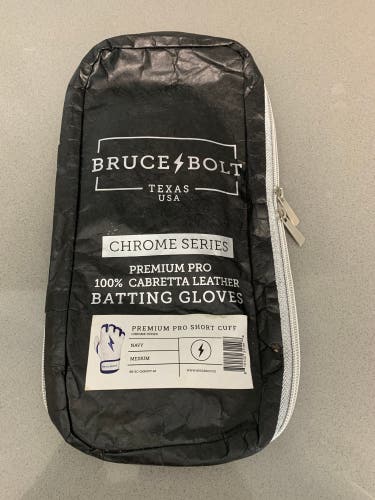 Bruce Bolt Chrome Series Short Cuff Batting Gloves