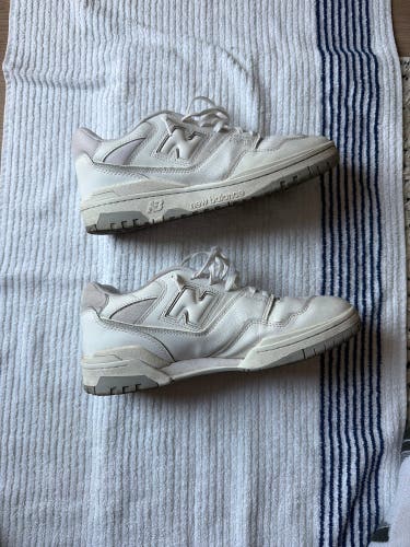 White Men's Size M 11.0 (W 12.0) Adult New Balance 550 Shoes (Used)