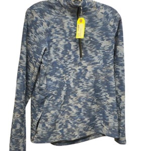 Lululemon Women's Blue Patterned Long Sleeve Half-Zip Pullover