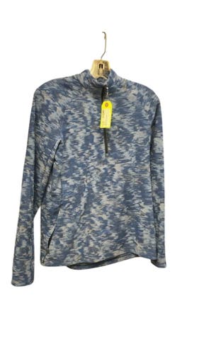 Lululemon Women's Blue Patterned Long Sleeve Half-Zip Pullover
