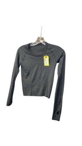 Lululemon Women's Black Long Sleeve Athletic Top - Size 2