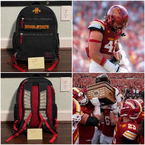 RARE Iowa State Cyclones Football Team Issued Nike Utility Heat Backpack