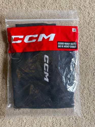 Black Senior CCM SX5000 Socks Pro Stock (New)