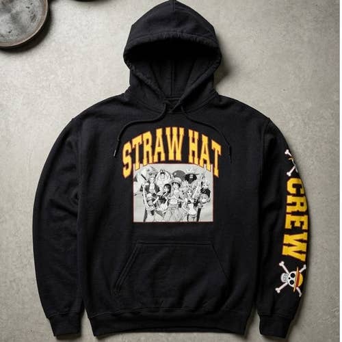 RARE SOLD OUT One Piece Straw Hat Crew Hoodie Medium Ripple Junction Deadstock