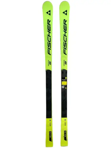 NEW 2023 Fischer RC4 WorldCup GS Jr M-Plate skis - W/O Bindings - 188cm - Yellow