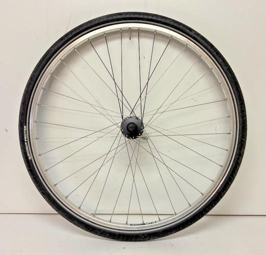 Sun Rims CR18 36-Spoke Aluminum Disc 700C Front Wheel Deore M525 Hub PROTEK Tire