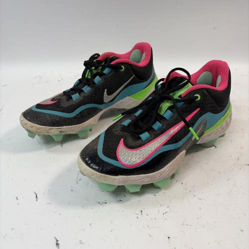 Nike Alpha Huarache Elite 4 Low MCS, Black/Teal, Pink, Size 8