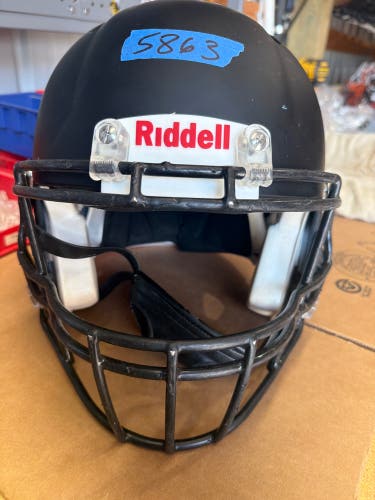 USED RIDDELL SPEED ICON ADULT HELMET - LARGE - FLAT BLACK