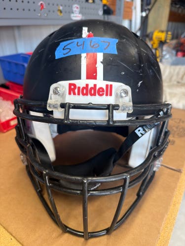 USED RIDDELL SPEED ICON ADULT HELMET - LARGE - FLAT BLACK