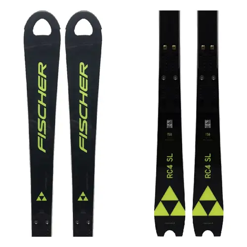 NEW 2023 Fischer RC4 WC SL M/B Plate Stiff skis (Women's) W/O Bindings - 158cm - Yellow
