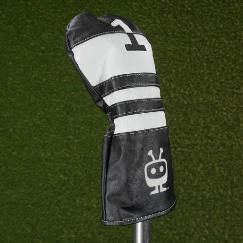 Callaway Vintage Style Driver Headcover 1 Custom TiVo Guy Logo White / Black