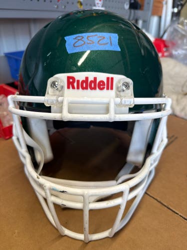 USED RIDDELL SPEED ICON ADULT HELMET - LARGE - FOREST GREEN METALLIC