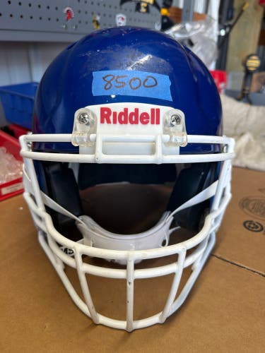 USED RIDDELL SPEED ICON ADULT HELMET - LARGE - ROYAL BLUE METALLIC