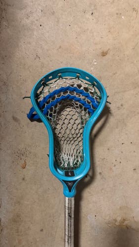 Custom ECD DNA 2.0 Lacrosse Head (Blue / Green Setup) – Fully Broken In