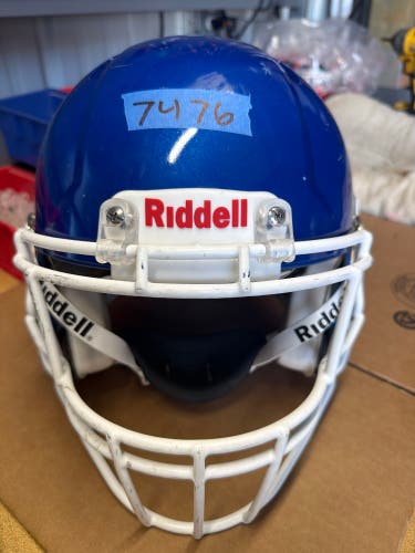 USED RIDDELL SPEED ICON ADULT HELMET - SMALL - ROYAL BLUE METALLIC
