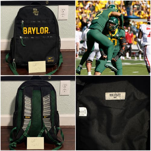 RARE Baylor Bears Football Team Issued Nike Utility Heat Backpack