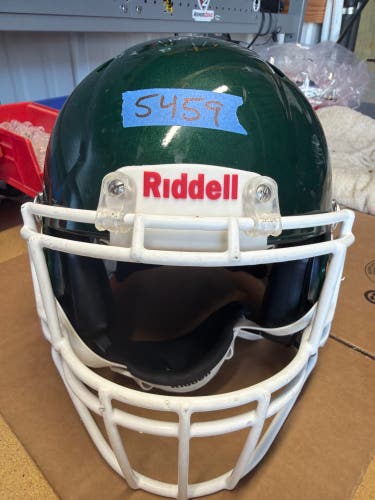 USED RIDDELL SPEED ICON ADULT HELMET - MEDIUM - FOREST GREEN METALLIC