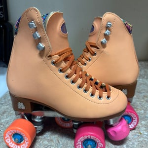 Sz 4 Moxi Beach Bunny Orange quad roller rink blade Inline Skates Size rollerblade