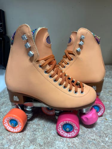 Sz 4 Moxi Beach Bunny Orange quad roller rink blade Inline Skates Size rollerblade