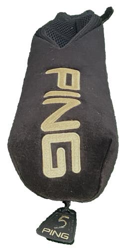 Ping Ti3 5 Wood Fuzzy Headcover With Tag Hook-And-Loop Fastener Nice Condition