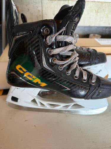 Green 2025 CCM JetSpeed FT8 Pro Hockey Skates Regular Width Pro Stock Size 5 (Used)
