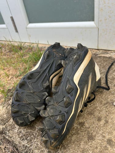 Black Men's Size M 9.0 (W 10.0) Youth Adidas Molded Cleats Cleats (Used)