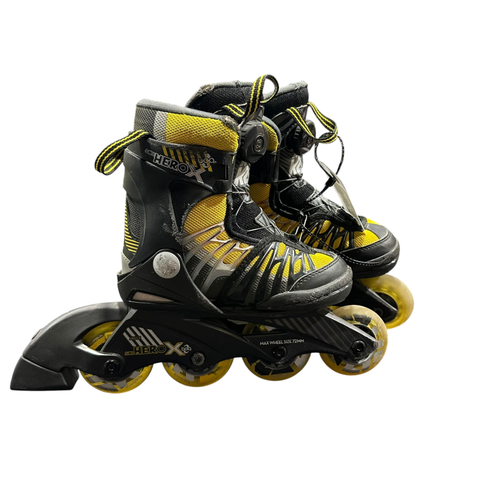 Used K2 HERO X BOA Child Rec Fitness Skates Yellow Adjustable 11375-S000380986