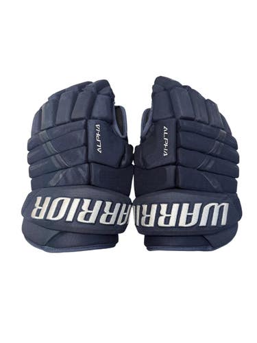 Used Warrior ALPHA DX3 Senior Gloves Navy Blue 15" 11835-S000211382
