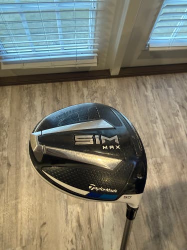 TaylorMade SIM Max Driver 9* Adjustable Loft Stiff Shaft