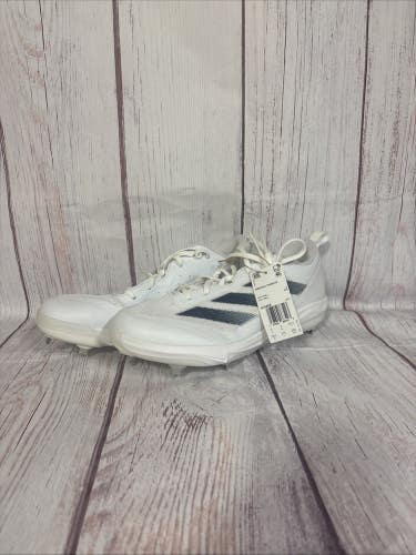 Adidas Adizero Instinct IH3468 Women's 10.5 Softball Sneaker White/Navy Blue