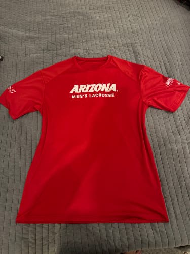 Red Large Arizona Men's Lacrosse Game Shooter Shirt