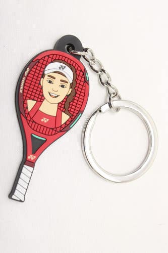 PROMO ITEM: YONEX "ELENA RYBAKINA/EZONE" RACQUET KEY CHAIN. SILICONE ~2.00" LONG