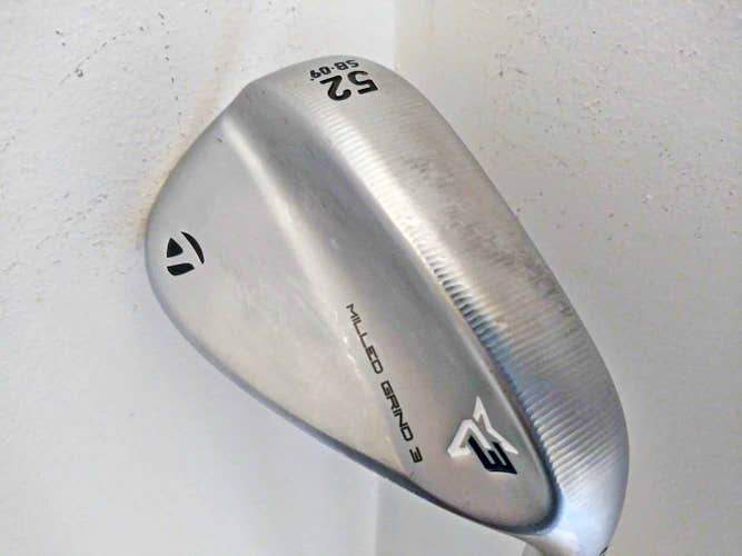 Taylor Made Milled Grind 3 Chrome SB Gap Wedge 52* 09* (Steel) GW Golf Club