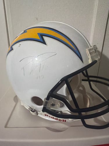 Adult Medium Riddell Victor Helmet Phillip Rivers Signed Sports Memorabilia