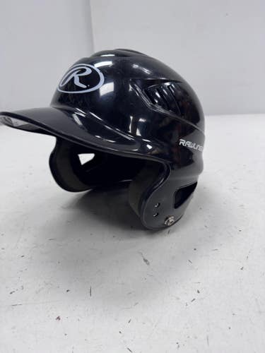 Used Rawlings 6 1/4 - 6 7/8 Batting Helmet No Mask Black One Size 11860-S000313417