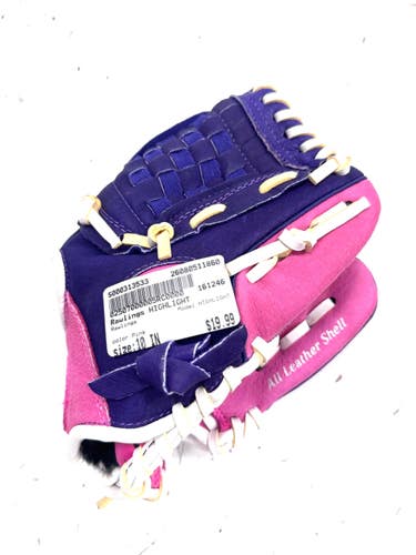 Used Rawlings HIGHLIGHT BB/SB Glove RH Throw Pink 10" 11860-S000313533