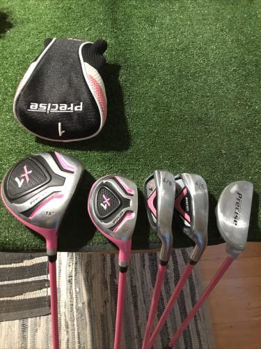 Precise Junior Girls X7 Set (Driver, HY, 6/7i, 9/PW, Putter) Graphite Shafts VGC