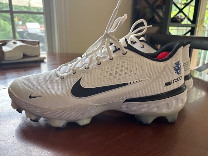 White Men's Size M 11.5 (W 12.5) Adult Nike Nike alpha huarache elite 3 Low Top Molded Cleats (New)