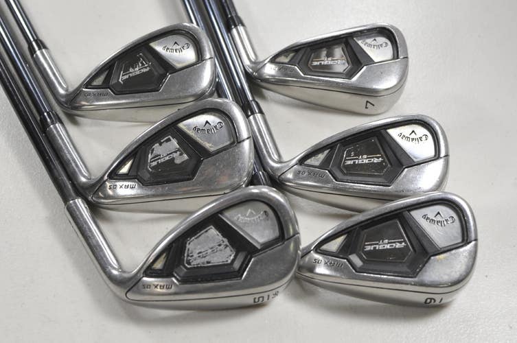 Callaway Rogue ST MAX OS 7-PW,AW,SW Iron Set Senior Flex Right Graphite # 215885