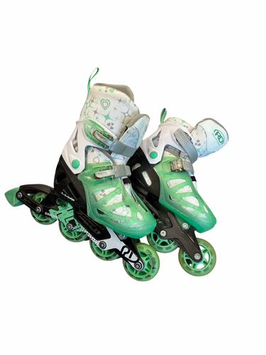 Used RollerDerby ADJ SKATES Senior Rec Fitness Skates White Adjustable 11682-S000137224