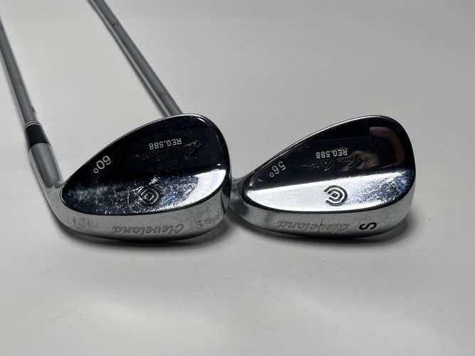 Cleveland 588 Chrome Wedge Set 56* | 60* True Temper Wedge Steel Mens RH