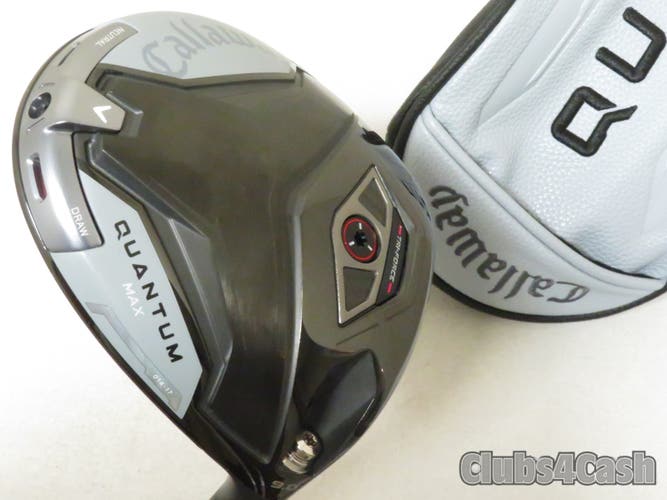 Callaway Quantum Max Driver 9° Denali Frost Silver 50g 6.0 +Cover Shop Wear MINT