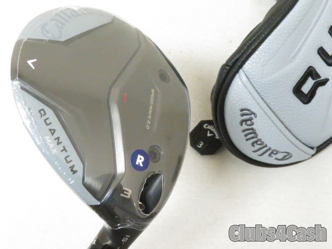 Callaway Quantum Max Fairway 15°  3 Wood Regular Denali Frost Silver 60g 5.5 NEW