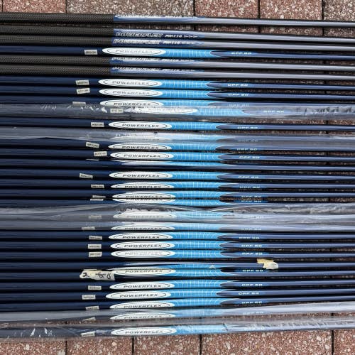 Lot of 31 PowerFlex Driver Hybrid Shafts Senior SR Flex New Uncut